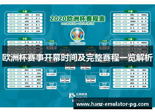欧洲杯赛事开幕时间及完整赛程一览解析